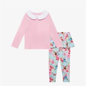 NWT Posh Peanut Fawn Long Sleeve shirt/ Skirted Legging Set